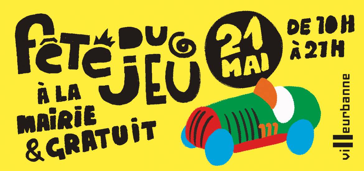 Visuel 2025 de la Fête du jeu de Villeurbanne.